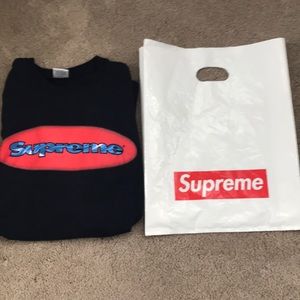 Supreme ripple logo LS tee size small